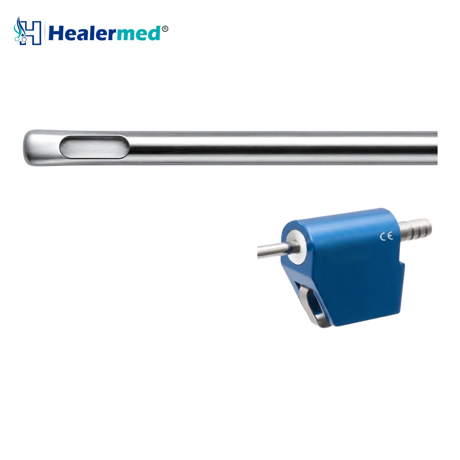 Field flap liposuction cannula with elevated leading edge for jawline and submental contouring, German stainless steel