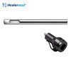 Field flap liposuction cannula with elevated leading edge for jawline and submental contouring, German stainless steel