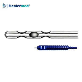 Five Port Crescent Hole Liposuction Cannula – Grooved Power Handle