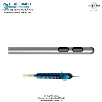 Bi Port Two Hole Liposuction Cannula Fixed Handle