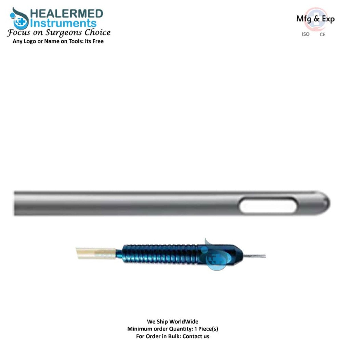 Cobra Style Round Tip cannula Fixed Handle