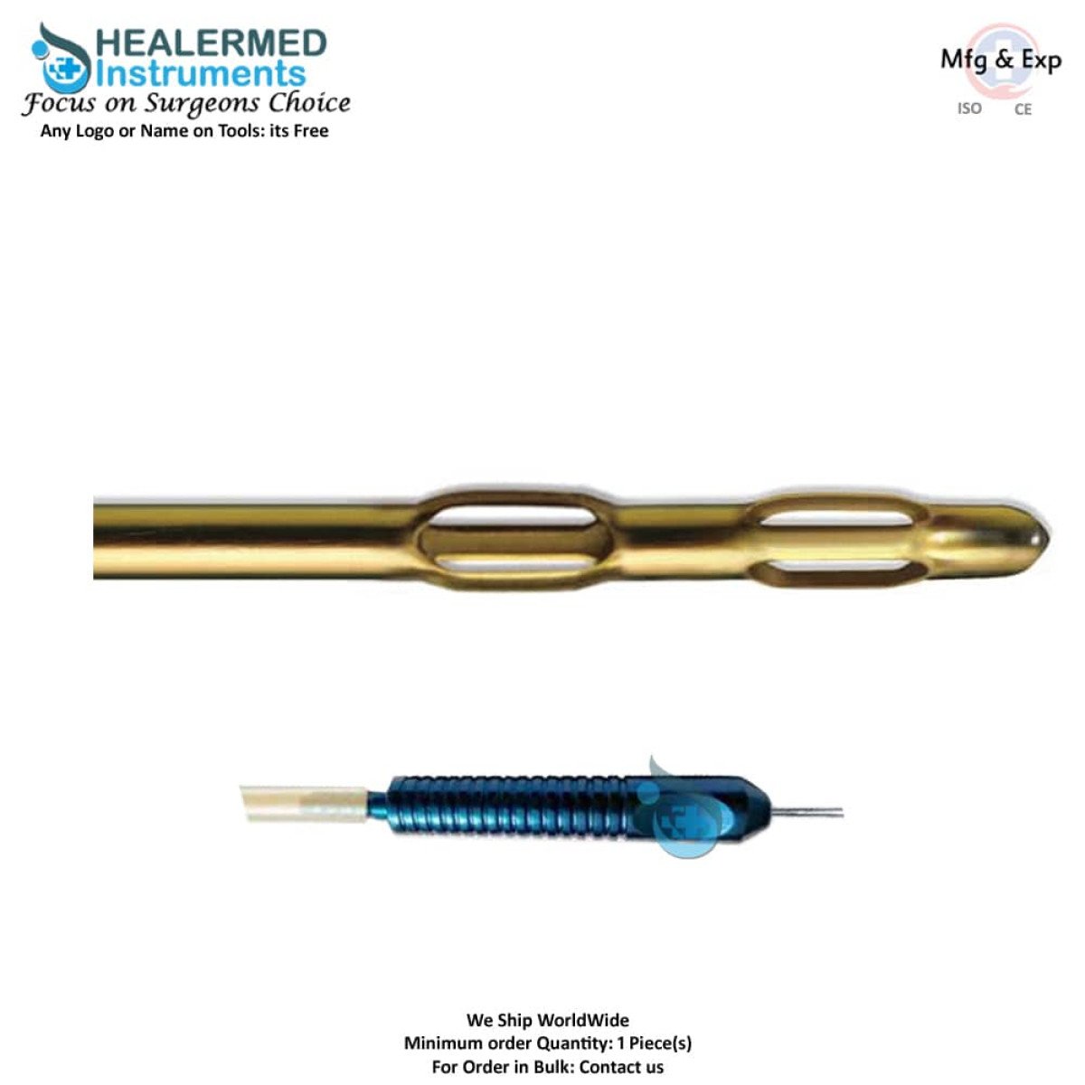 Double Basket Liposuction Cannula Fixed Handle