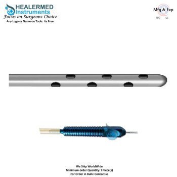Six Zigzag Round Holes Liposuction Cannula Fixed Handle