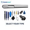 Flap dissector liposuction cannula with broad flattened blunt dissecting head, German stainless steel