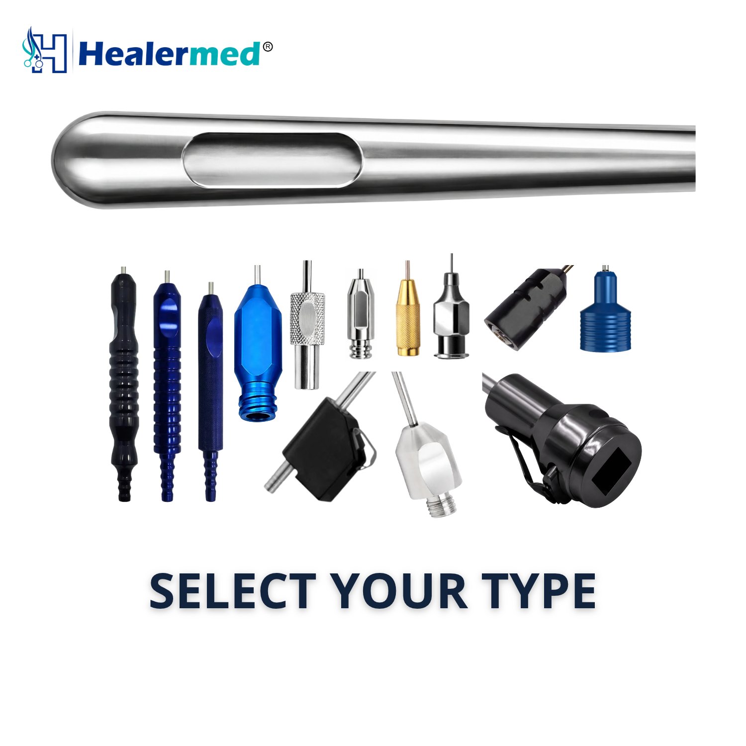 Flap dissector liposuction cannula with broad flattened blunt dissecting head, German stainless steel