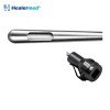 Flap dissector liposuction cannula with broad flattened blunt dissecting head, German stainless steel