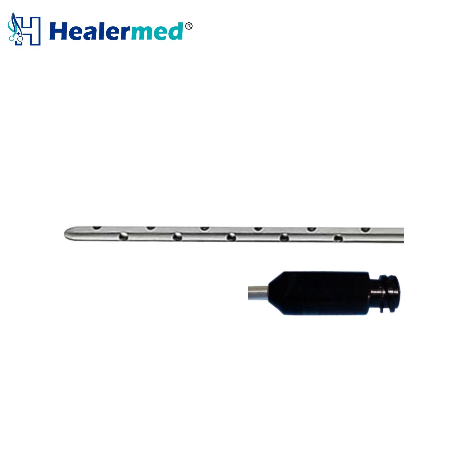 Stainless steel tumescent infiltration cannula with female luer lock hub for liposuction procedures
