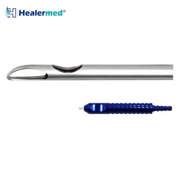 Lancet Tip One Central Hole Liposuction Cannula – Grooved Power Handle