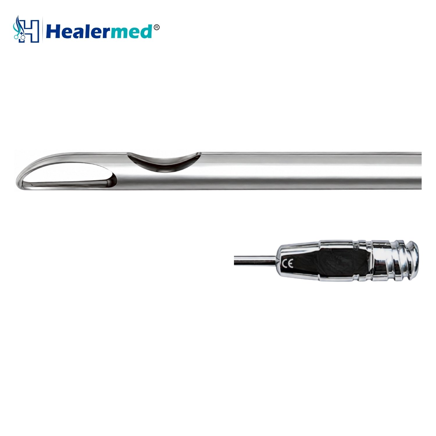 Lancet Tip One Central Hole liposuction cannula with Stainless Steel Luer Lock hub, German stainless steel