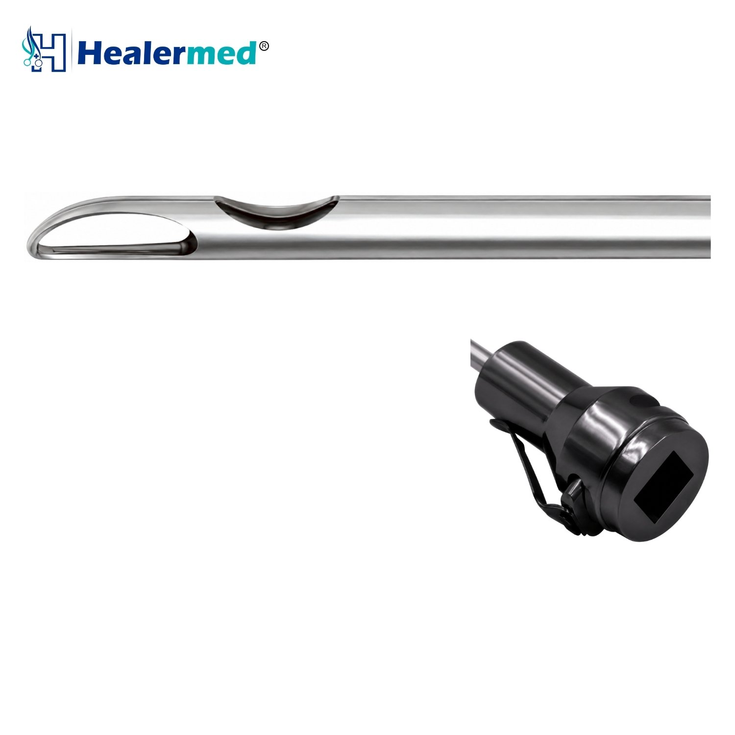 Lancet Tip One Central Hole liposuction cannula with Vibrasat Quick Lock hub, German stainless steel
