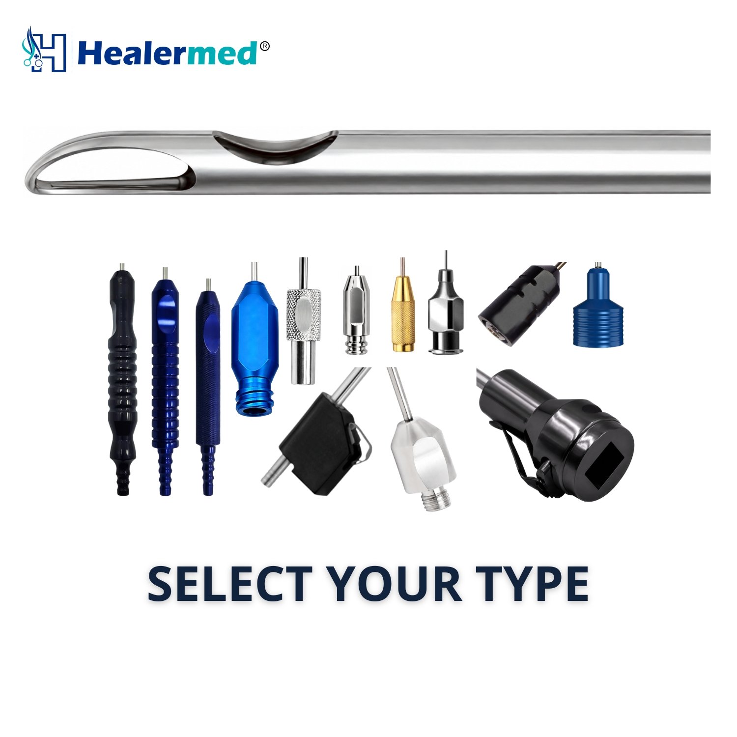 Lancet tip one central hole liposuction cannula with pointed lancet tip, German stainless steel