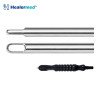 Long Hole Fat Aspiration Tip liposuction cannula with Black Power Handle hub, German stainless steel