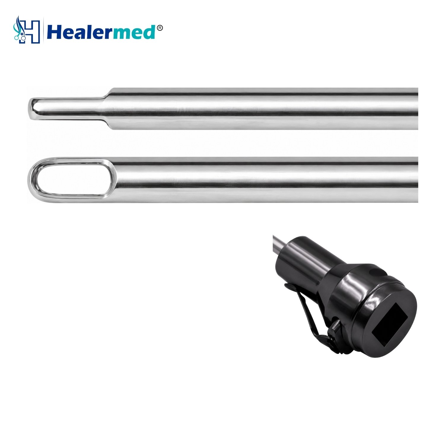 Long Hole Fat Aspiration Tip liposuction cannula with Vibrasat Quick Lock hub, German stainless steel