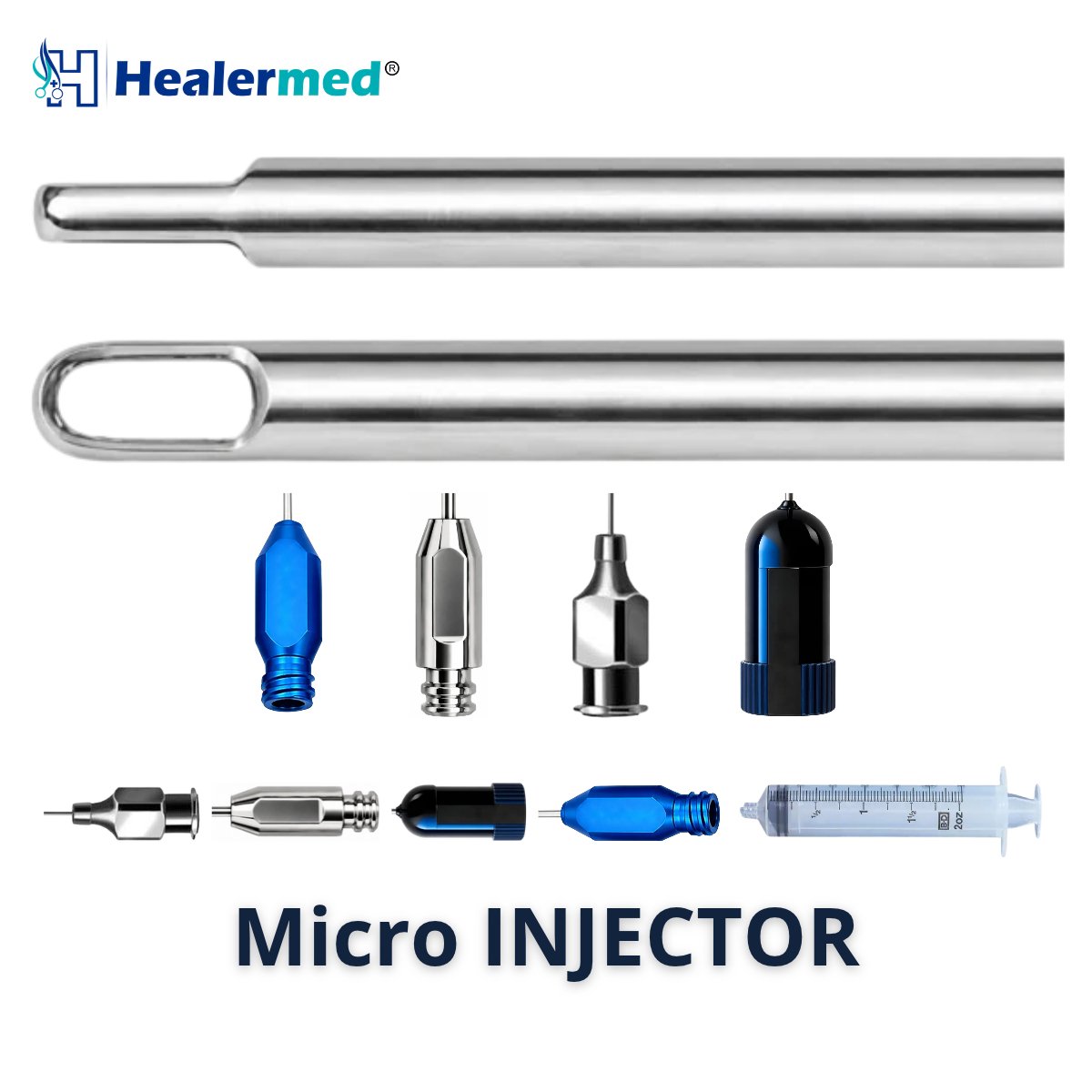 Long Hole Fat Aspiration Injector Cannulas