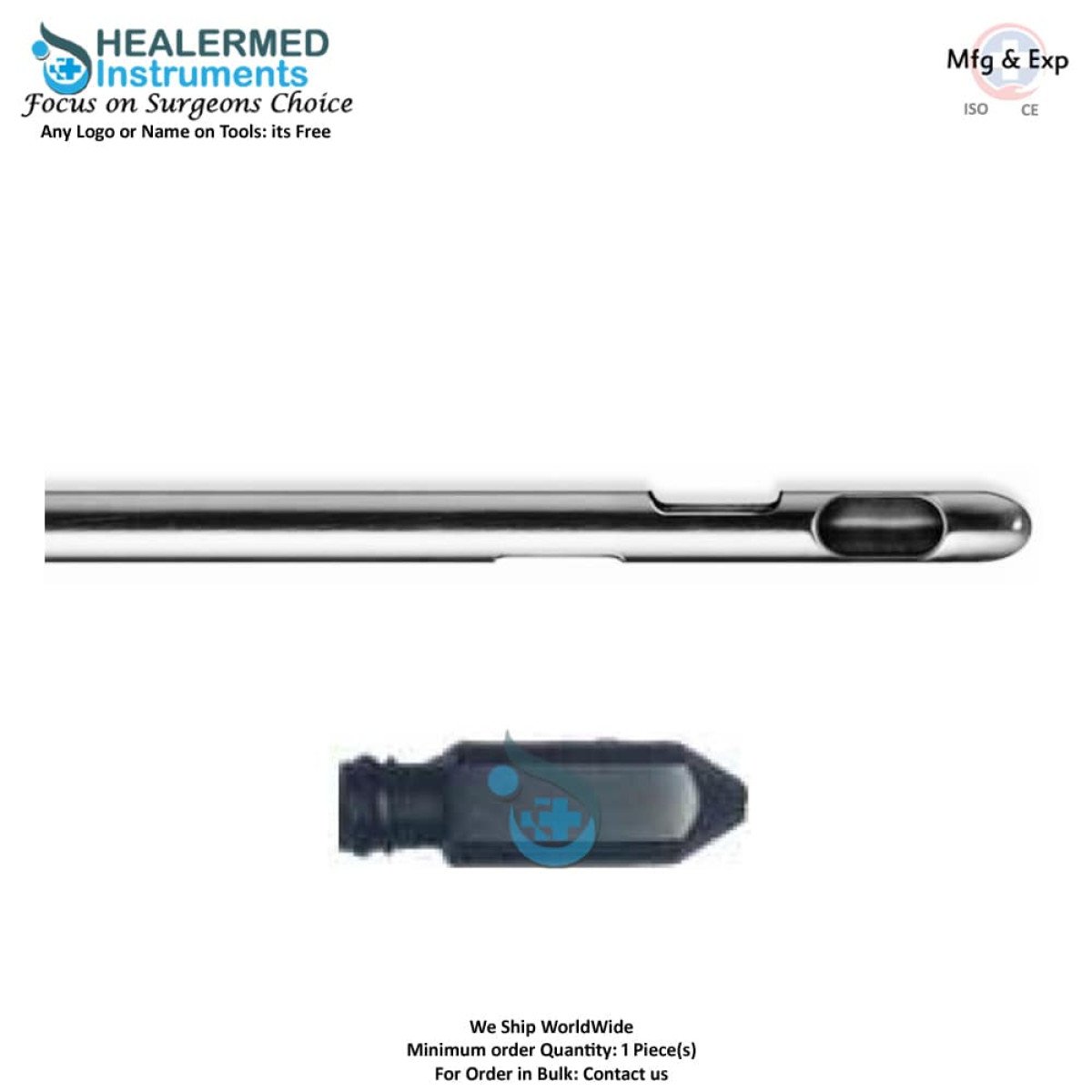 3 Spiral Port Cannula (Carraway Style) Luer lock cannula