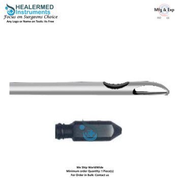 D shape hole on tip with One central hole Liposuction cannula  Luer lock cannula