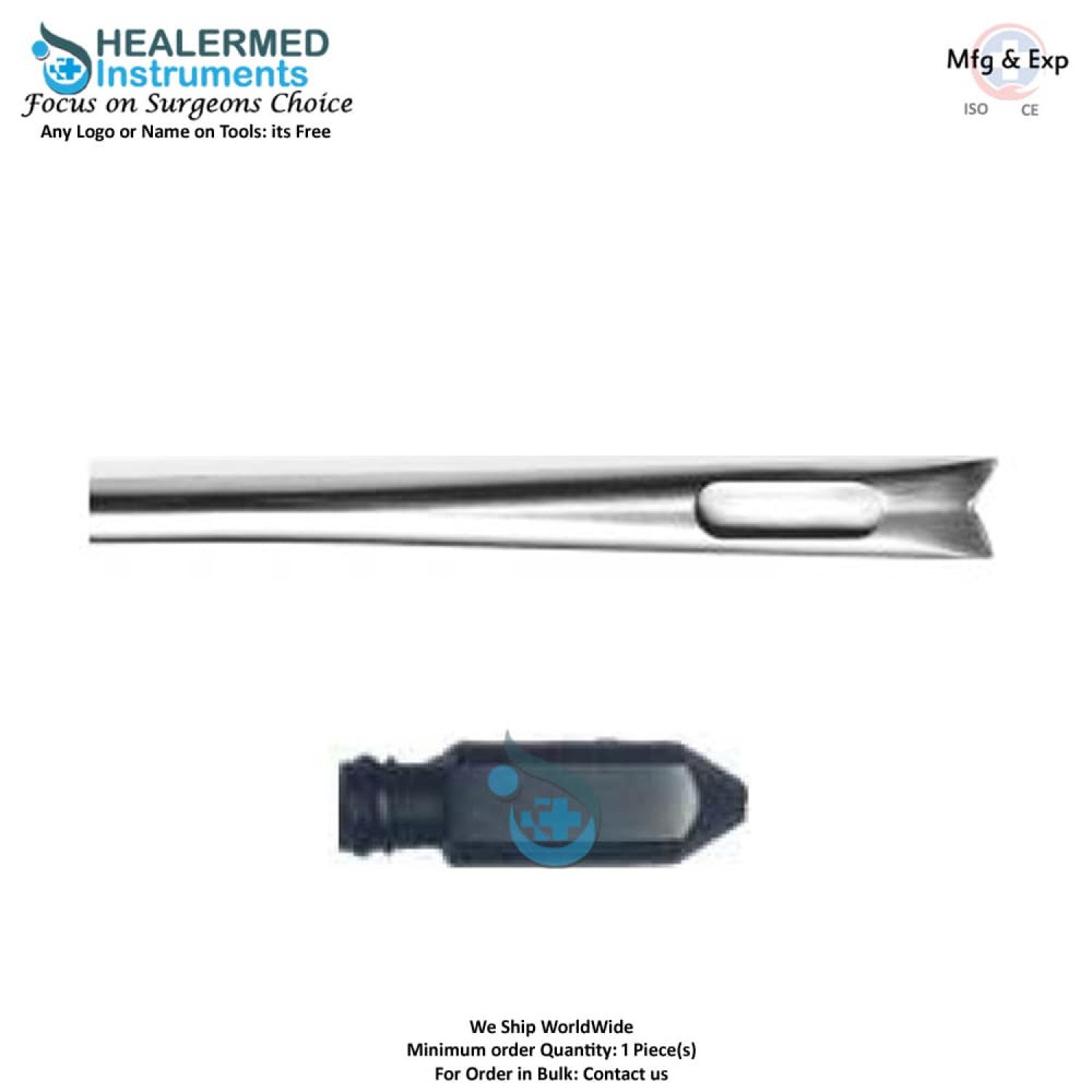 Face Lift V Shape Flap Dissector Cannula Luer lock cannula