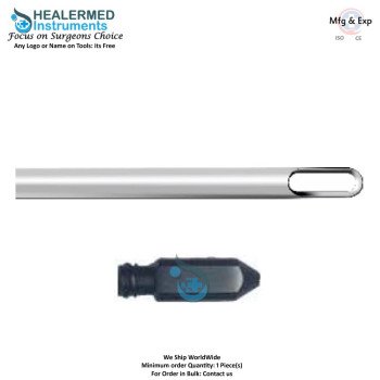 Single open square hole Liposuction cannula  Luer lock cannula