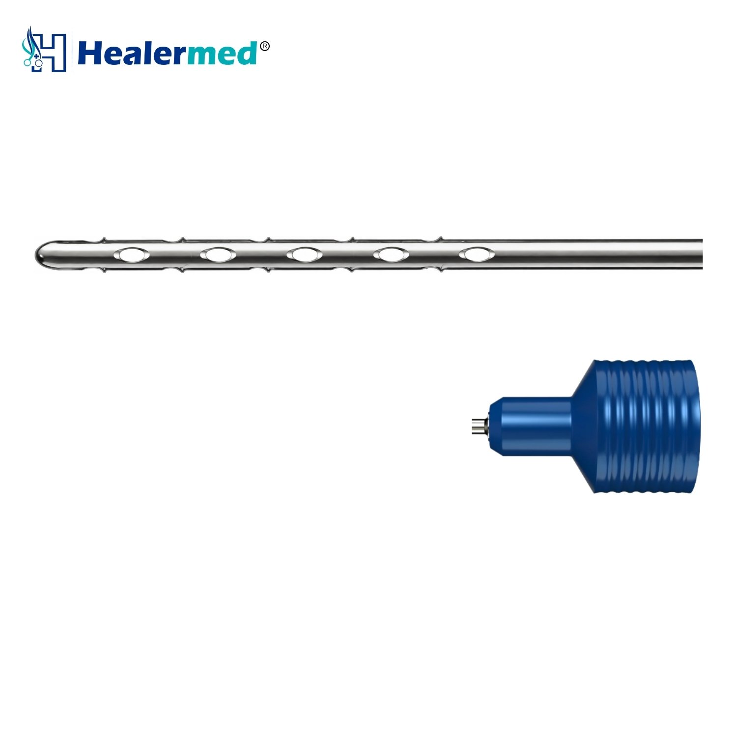 Multiport Speed Harvester Both End Sharp liposuction cannula with Toomey Hub 60cc hub, German stainless steel