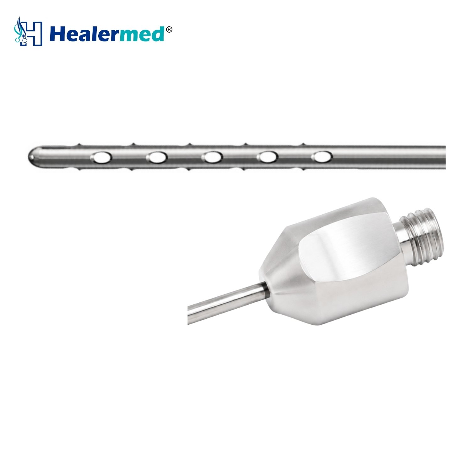 Multiport Speed Harvester One End Sharp liposuction cannula with BeautiFill Laser Compatible hub, German stainless steel