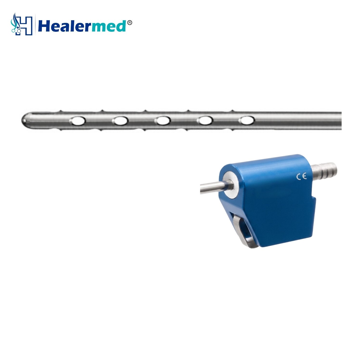 Multiport Speed Harvester One End Sharp liposuction cannula with MicroAire PAL Compatible hub, German stainless steel