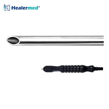 Oval Hole On Top Liposuction Cannula – Black Power Handle