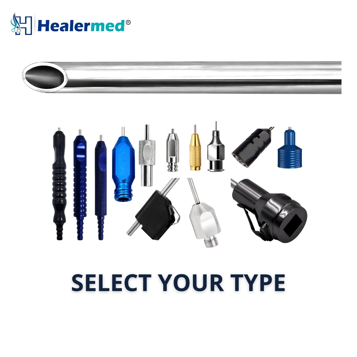 Oval hole on top liposuction cannula with oval opening on the upper shaft, German stainless steel