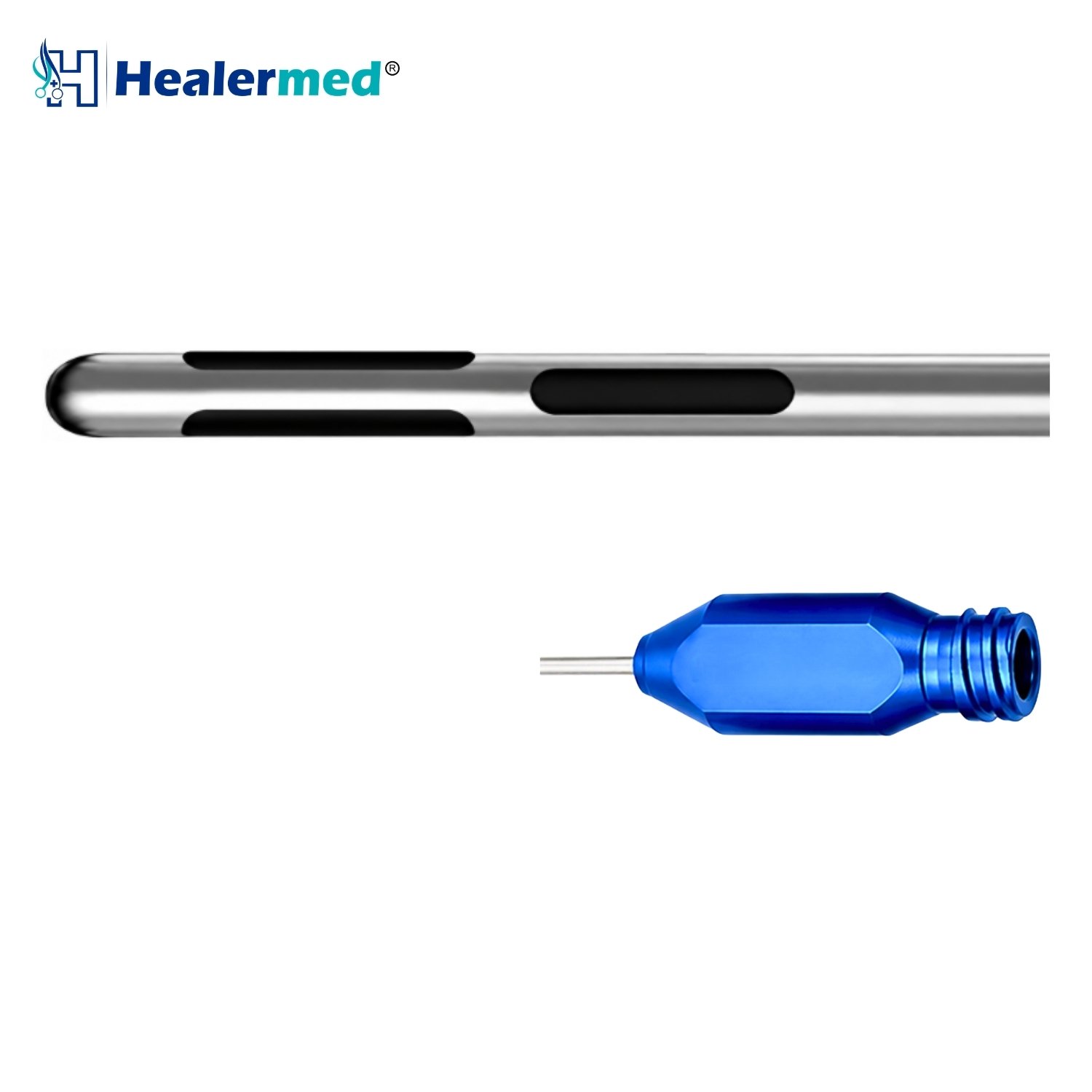 Reverse Pyramid liposuction cannula with Luer Lock hub, German stainless steel