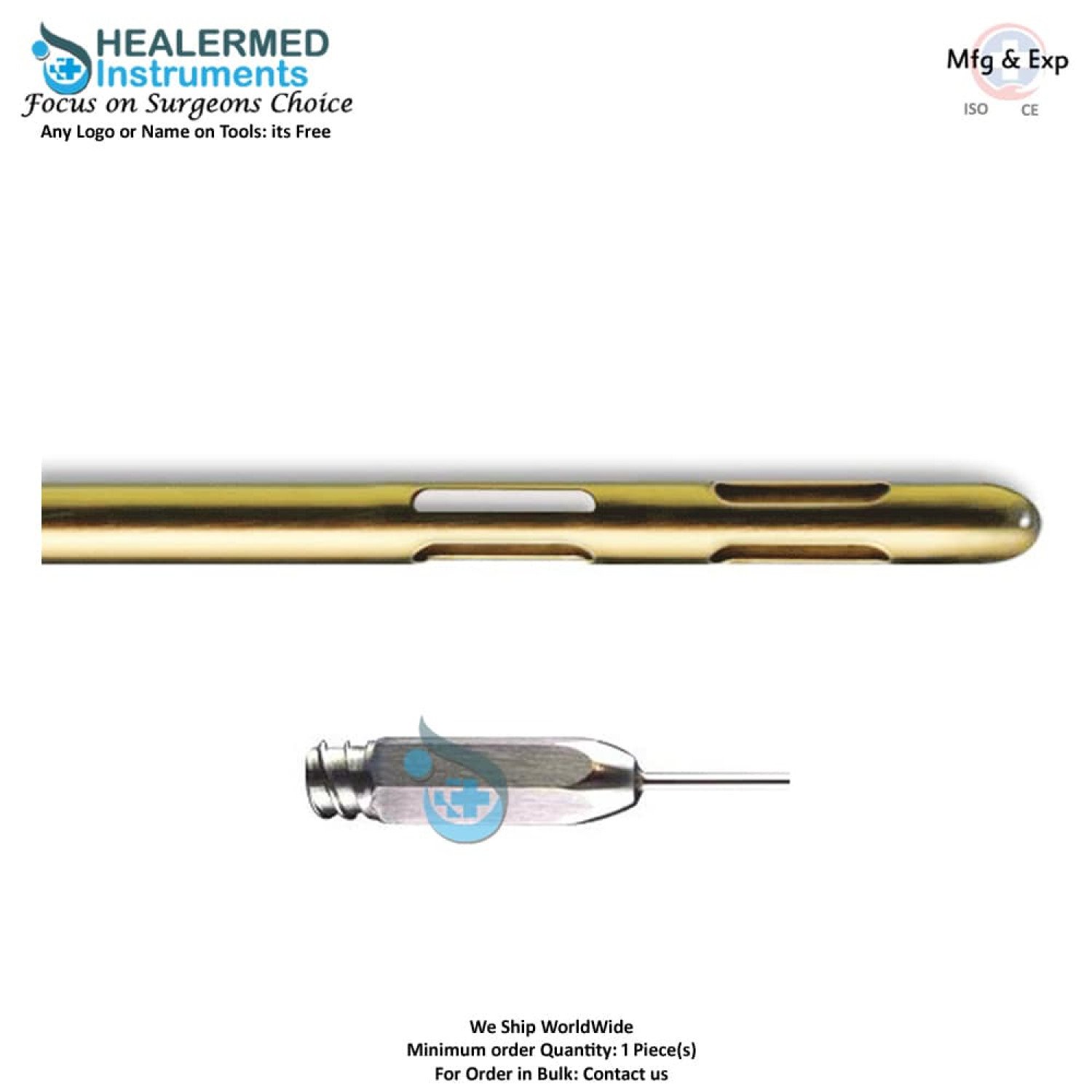 Double Mercedes Six Ports Liposuction Cannula stainless steel luer lock