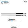 General suction cannula with Two long parallel holes stainless steel luer lock