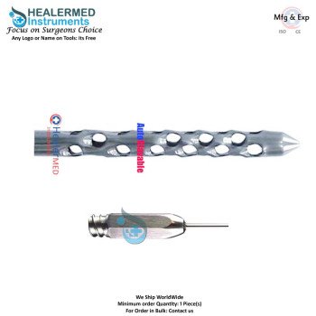 Rasp Becker Grater Round liposuction cannula stainless steel luer lock
