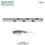 Six Zigzag Round Holes Liposuction Cannula stainless steel luer lock