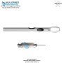 Three holes Two parallel one upper hole with spatula tip stainless steel luer lock