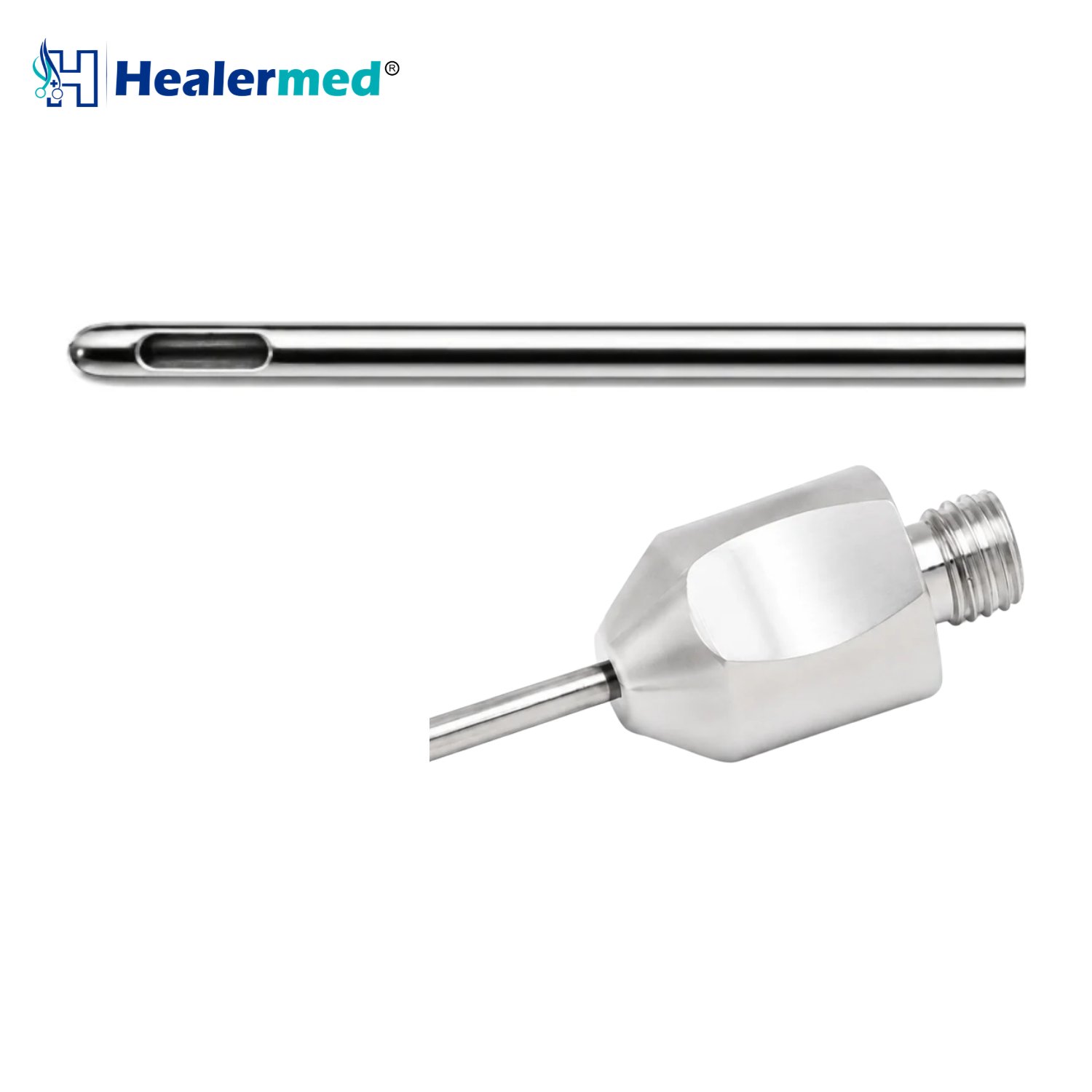 Standard Single Hole liposuction cannula with BeautiFill Laser Compatible hub, German stainless steel