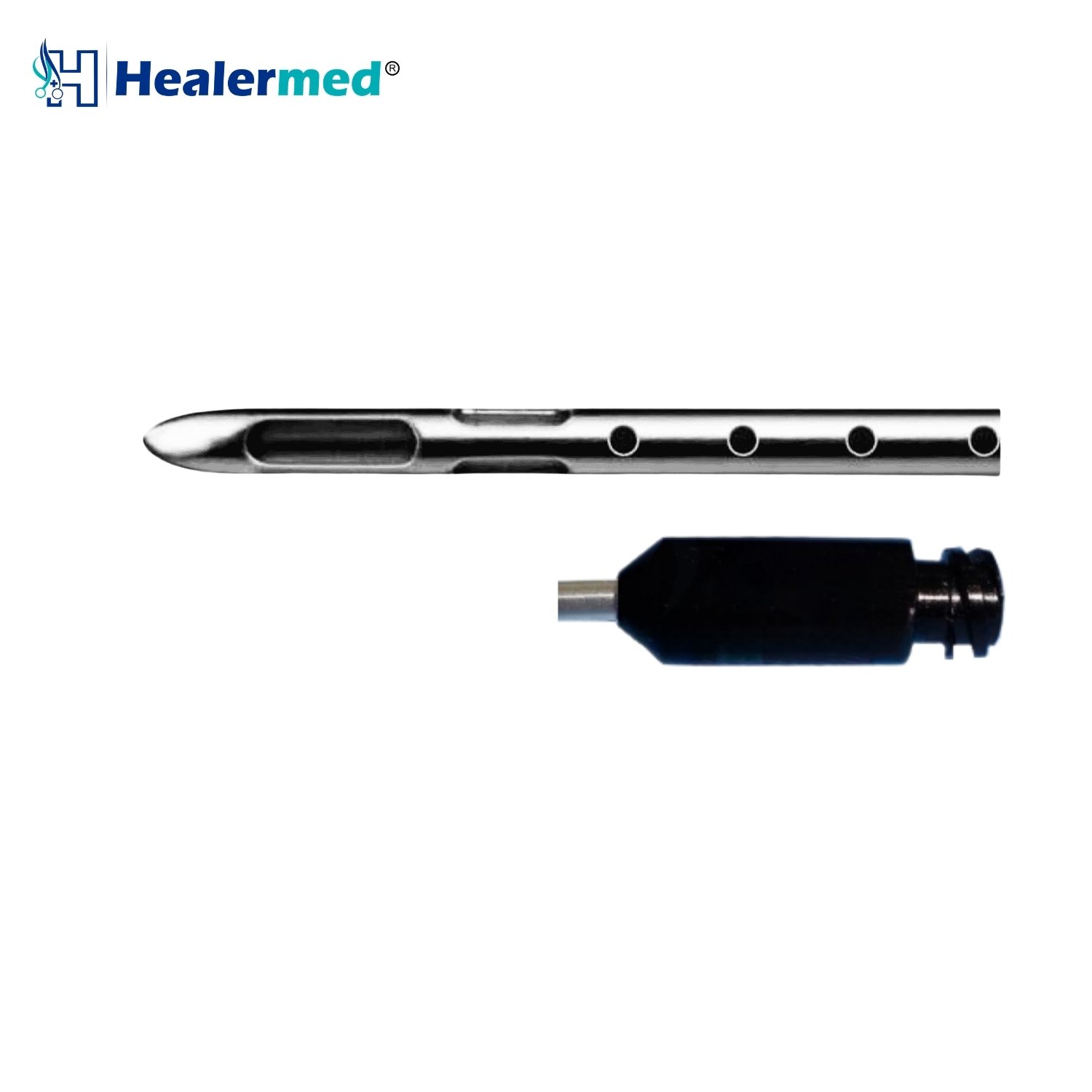Stevens style liposuction cannula with Luer lock hub, German stainless steel