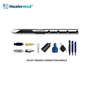 Stevens Style Liposuction Cannula – one Long Hole, Mercedes and 4 Round Ports