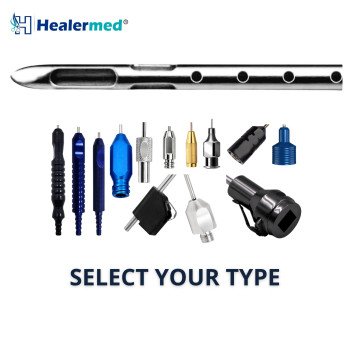 Stevens Style Liposuction Cannula – one Long Hole, Mercedes and 4 Round Ports