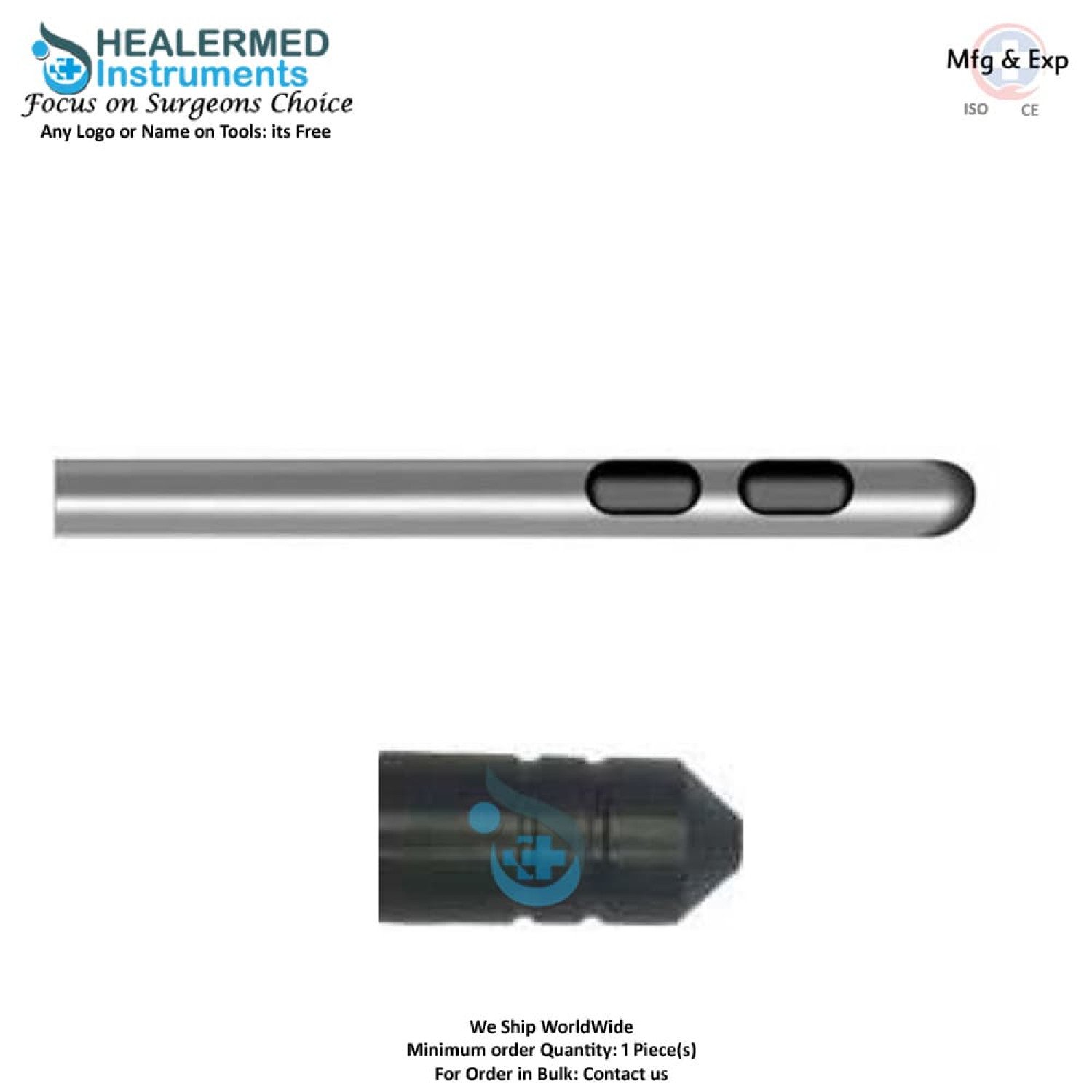 Bi Port Two Hole Liposuction Cannula Super Luer lock