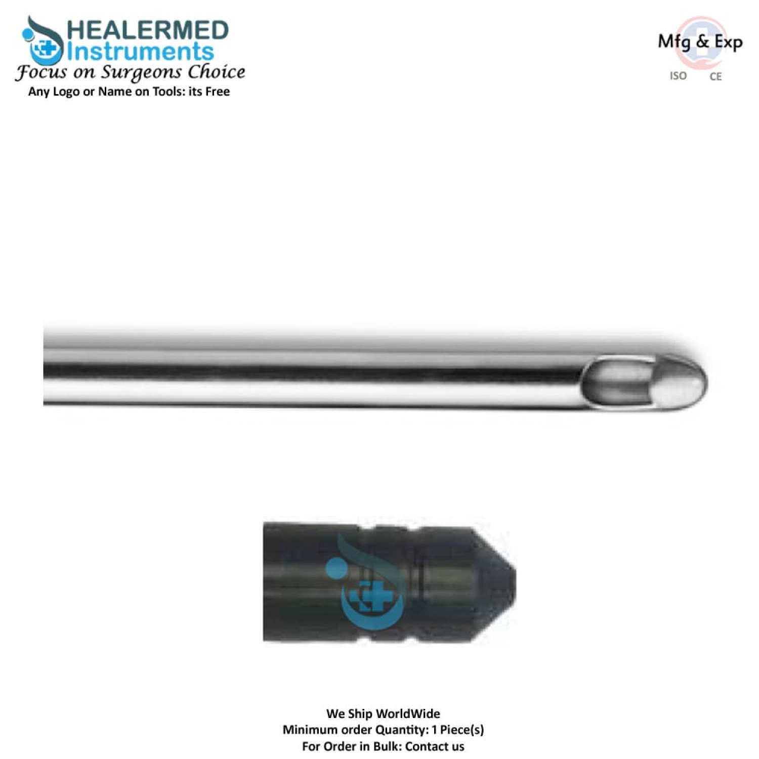 Blunt Tip Injector round cannula Super Luer lock