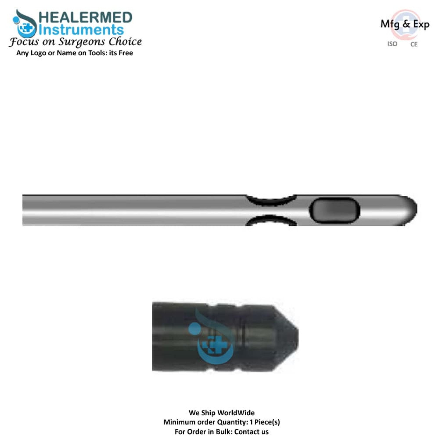 One Central Port and Two Parallel Ports Liposuction cannula Super Luer lock One Central Port and Two Parallel Ports Liposuction cannula Super Luer lock