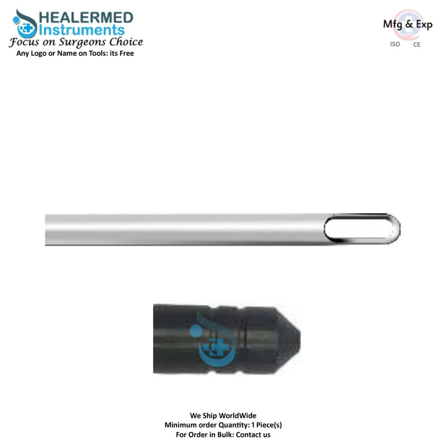 Single open square hole Liposuction cannula Luer lock cannula Super Luer lock