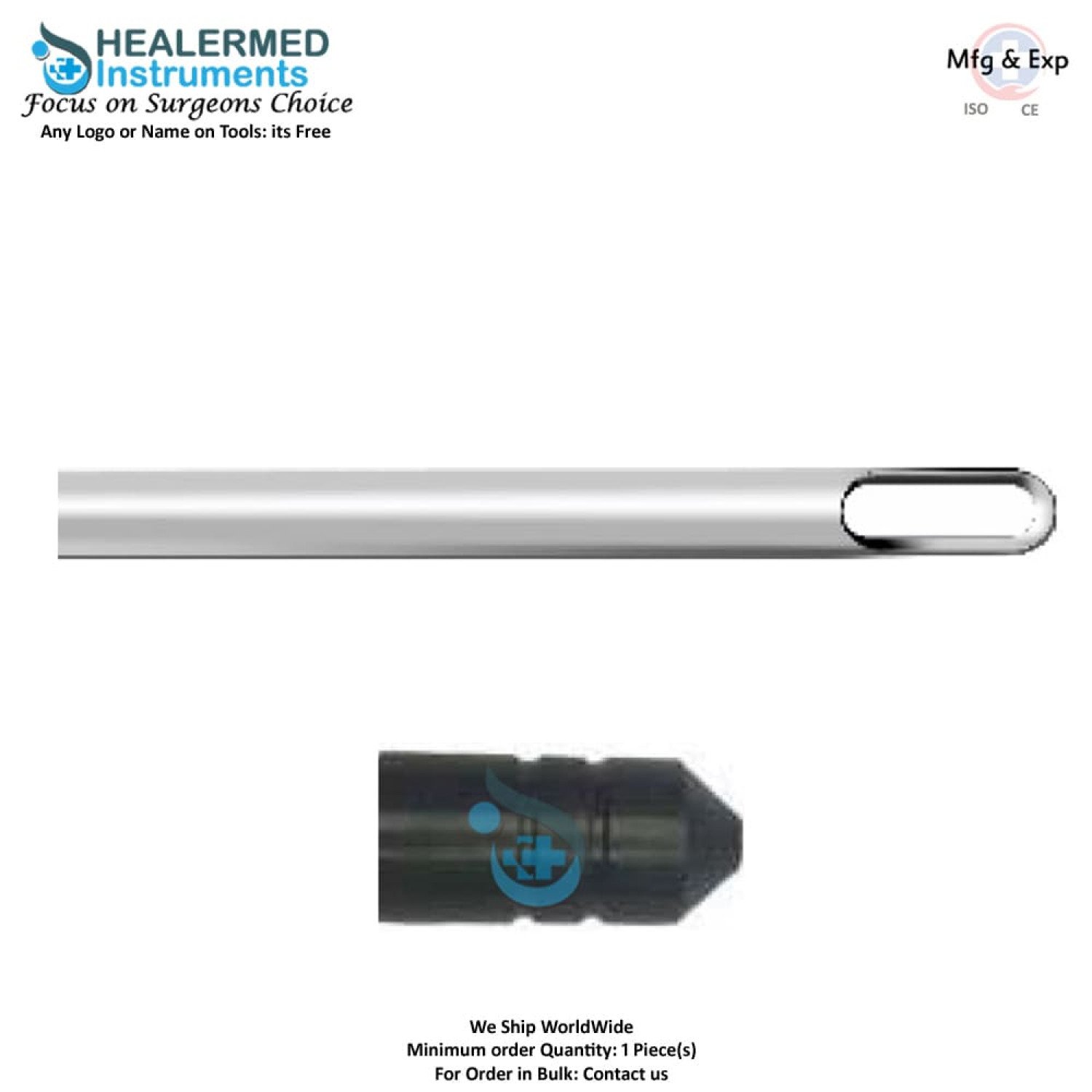 Single open square hole Liposuction cannula Super Luer lock