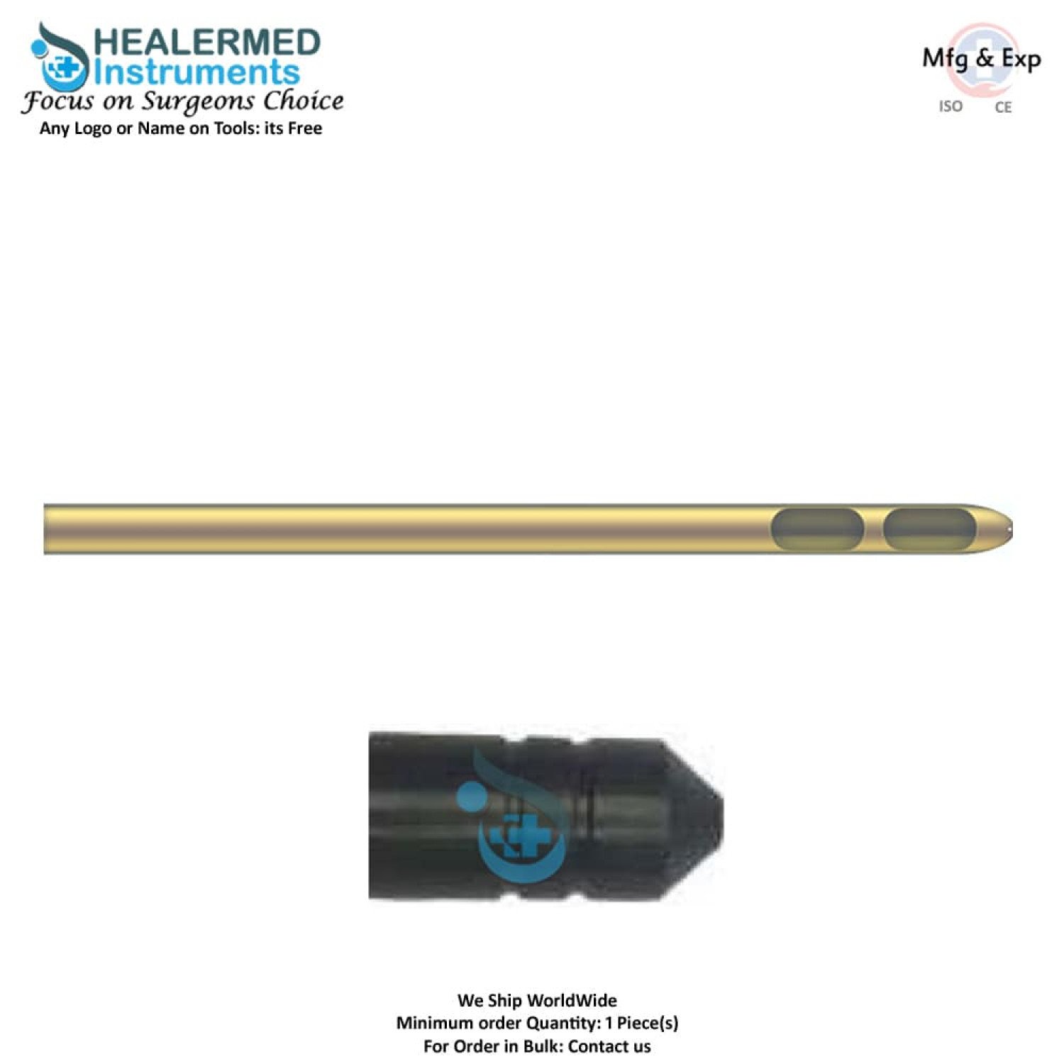 Two Hole Injector Cannula Super Luer lock