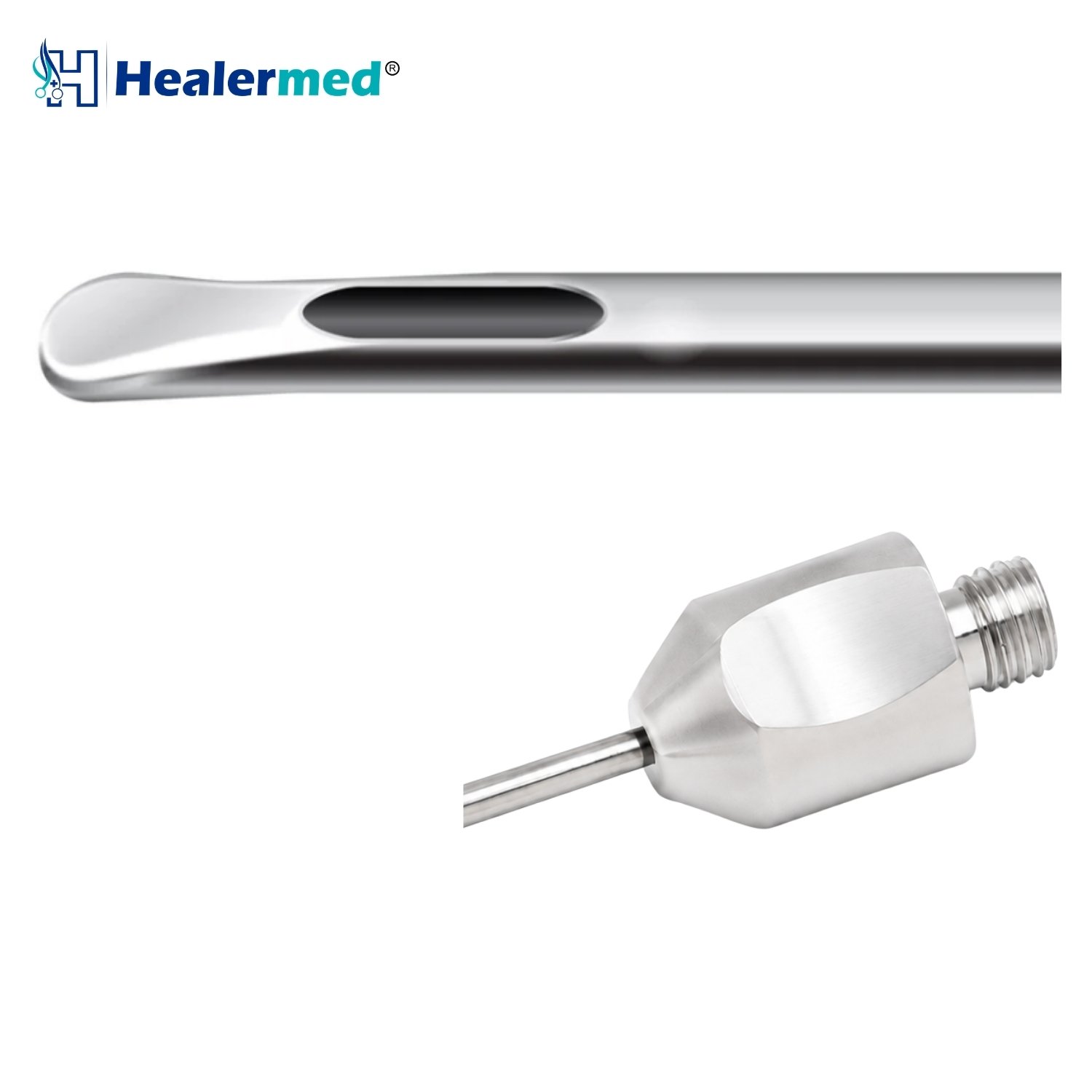 Tapered Tip Single Central Hole liposuction cannula with BeautiFill Laser Compatible hub, German stainless steel