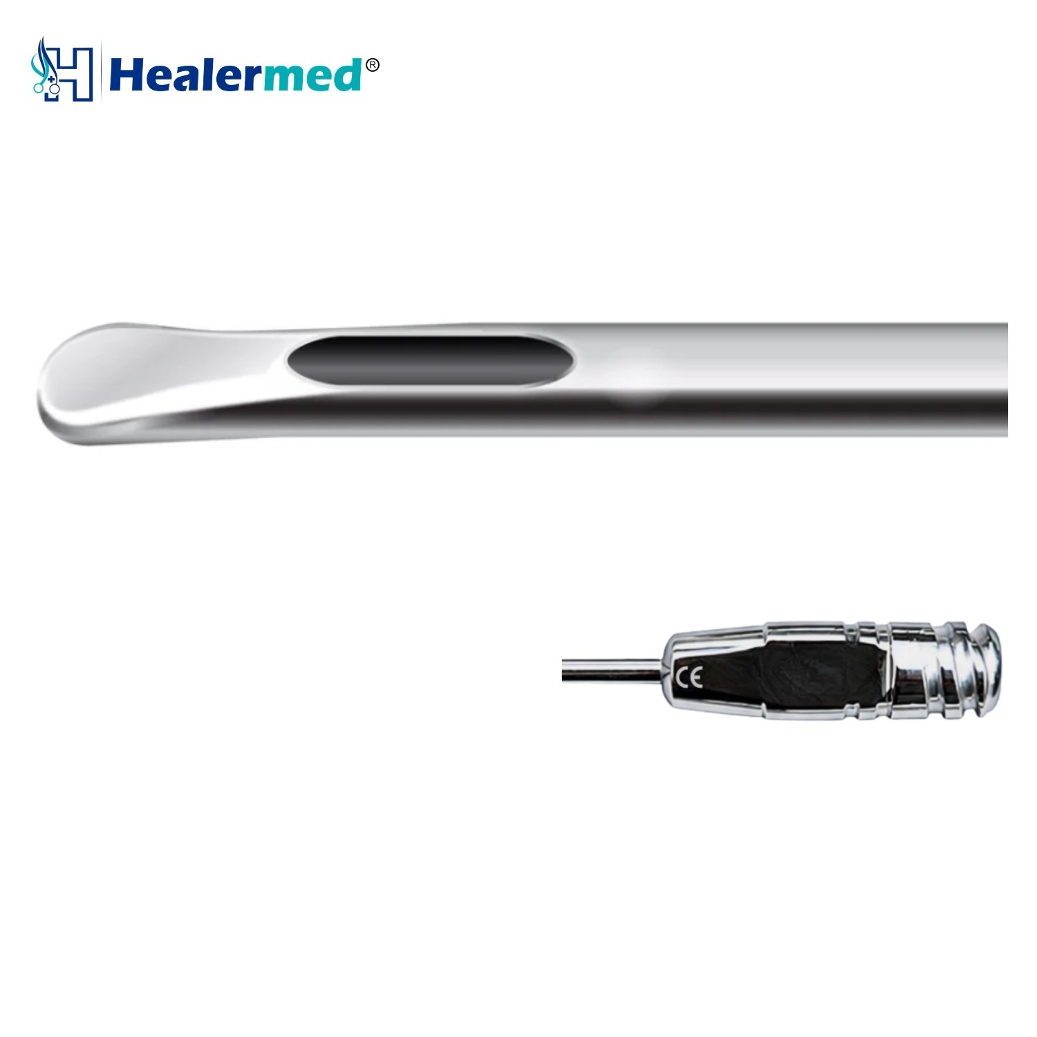 Tapered Tip Single Central Hole liposuction cannula with Stainless Steel Luer Lock hub, German stainless steel