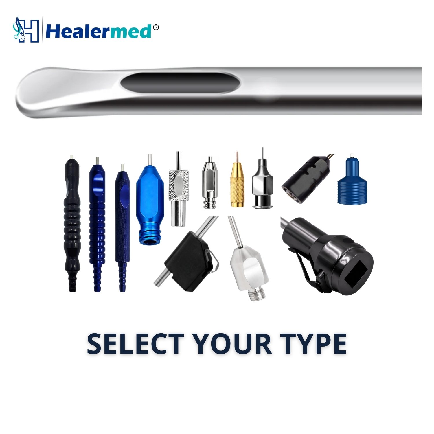 Tapered tip single central hole liposuction cannula, German stainless steel