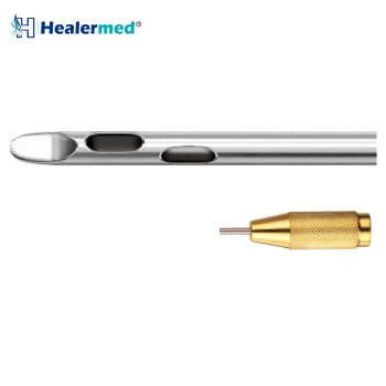 Tapered Tip Two Spiral Holes Liposuction Cannula – Threaded Fitting