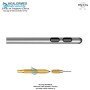 Bi Port Two Hole Liposuction Cannula with threaded hub connector