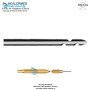 General suction Liposuction cannula with Three Zig zag holes with threaded hub connector