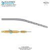 Tumescent Angled Infiltration cannula with threaded hub connector